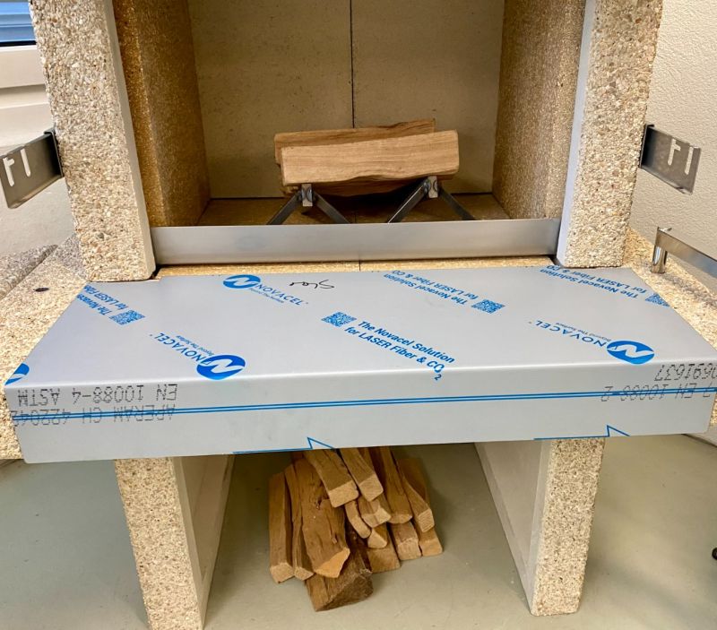 Inox Abdeckung Cheminée Feuerplatte