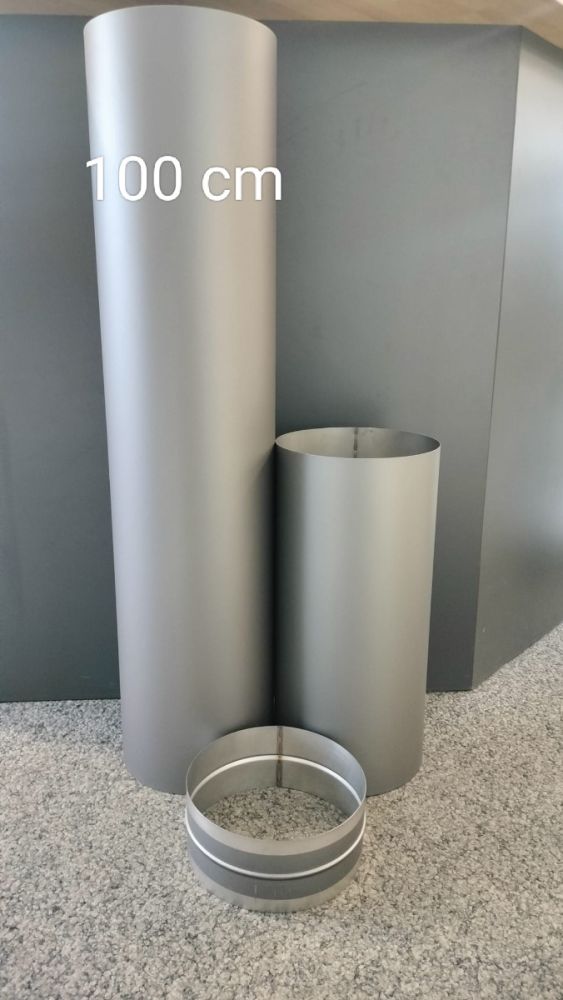 Kaminverlängerung 100 cm grau zu Vario 70 