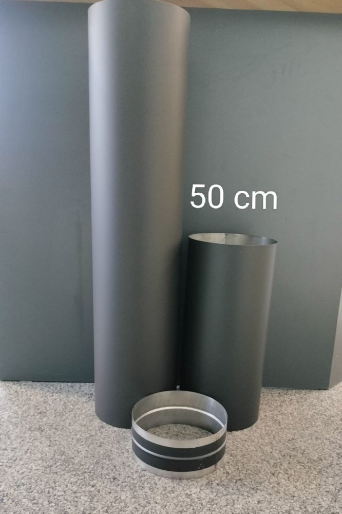 Kaminverlängerung 50 cm schwarz zu Vario 70