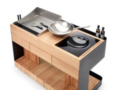 Outdoorküche bilba Induktion und/oder Gas mattschwarz