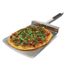 Pizzaschaufel aus Edelstahl, 64 cm Länge einklappbar