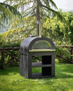 Pizzaofen fahrbar GOLD 60x80 cm anthrazit