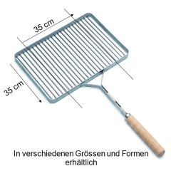 Grillrost 35x35 cm, Edelstahl, passend zu Grillarm