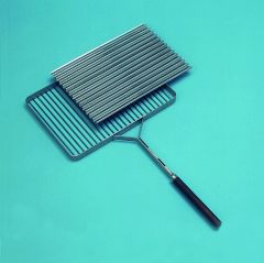 Lamellengrilleinsatz Inox, 38x33 cm inkl. Reinigungsbürste