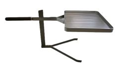 Grillrosthalter aus Inox klappbar, mobil