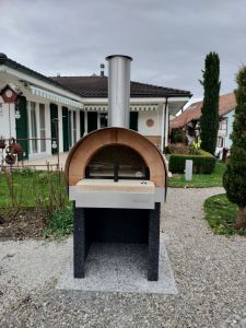 Pizzaofen und Brotofen Party mit Sockel schwarz Nero Ebano Mimosa