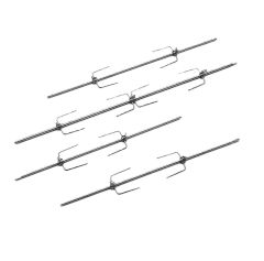 Bratspiess / Grillspiess Inox, Länge 74 cm Ø 8 mm, zu Junior, inkl. 2 Einfach-Klammern