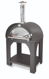 Pizzaofen Pulcinella 100x80 cm komplett aus Edelstahl, fahrbar