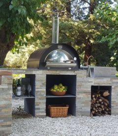 Pizzaofen Pulcinella 60x60 cm anthrazit ohne Fahrgestell