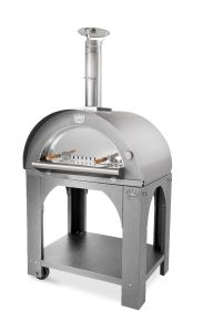 Pizzaofen Pulcinella 80x60 cm, komplett aus Edelstahl, fahrbar