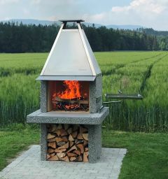 Gartencheminee drehbar STAR Granit Feinkies